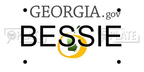 BESSIE Georgia License Plate