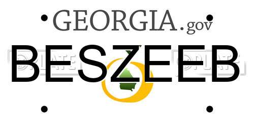 BESZEEB Georgia License Plate