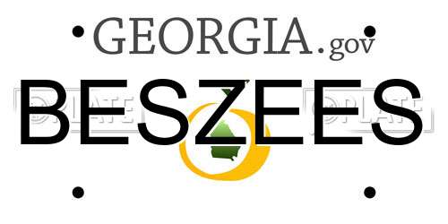 BESZEES Georgia License Plate