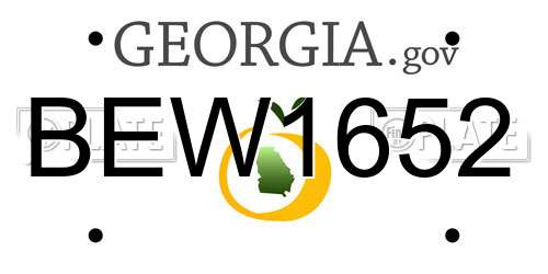 BEW1652 Georgia License Plate