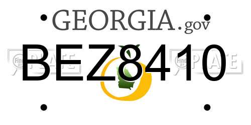 BEZ8410 Georgia License Plate