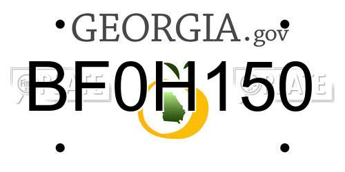 BF0H150 Georgia License Plate