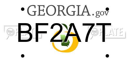 BF2A7T Georgia License Plate