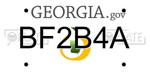 BF2B4A Georgia License Plate