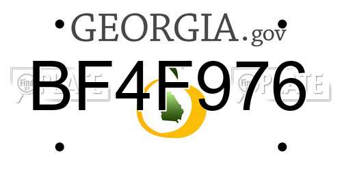 BF4F976 Georgia License Plate