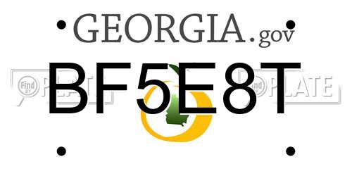 BF5E8T Georgia License Plate