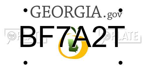 BF7A2T Georgia License Plate