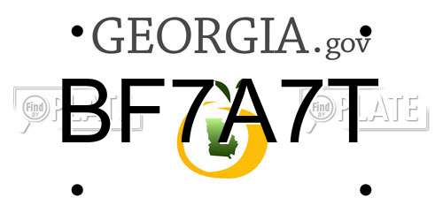 BF7A7T Georgia License Plate