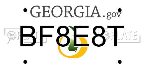 BF8E8T Georgia License Plate