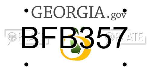 BFB357 Georgia License Plate