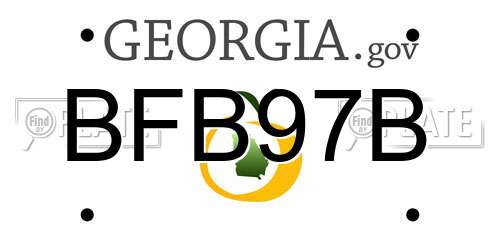 BFB97B Georgia License Plate