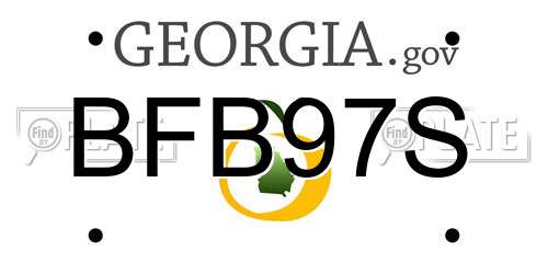 BFB97S Georgia License Plate