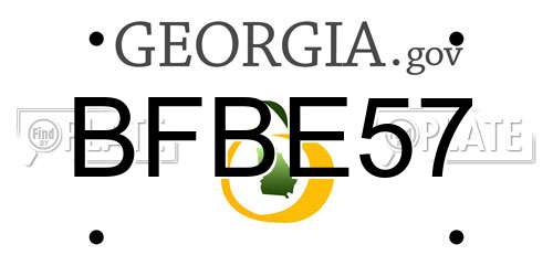 BFBE57 Georgia License Plate