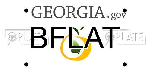 BFLAT Georgia License Plate