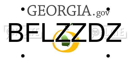 BFLZZDZ Georgia License Plate