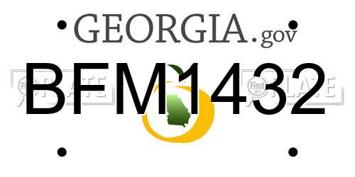 BFM1432 Georgia License Plate
