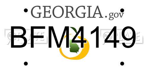 BFM4149 Georgia License Plate