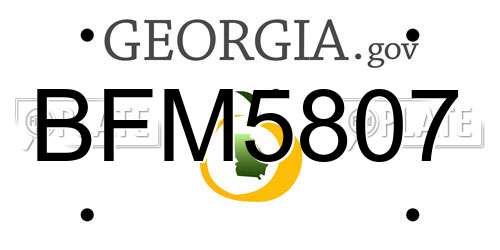 BFM5807 Georgia License Plate