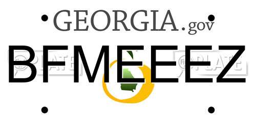 BFMEEEZ Georgia License Plate