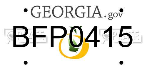 BFP0415 Georgia License Plate