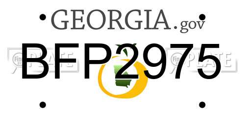 BFP2975 Georgia License Plate