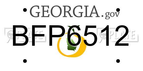BFP6512 Georgia License Plate