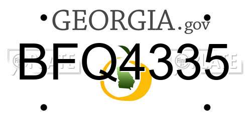 BFQ4335 Georgia License Plate