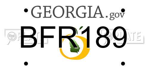 BFR189 Georgia License Plate