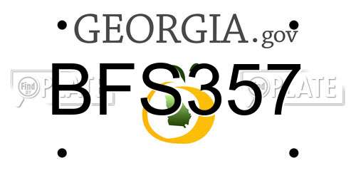BFS357 Georgia License Plate