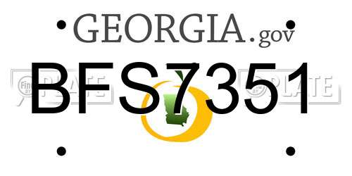 BFS7351 Georgia License Plate