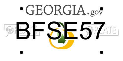 BFSE57 Georgia License Plate