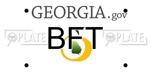 BFT Georgia License Plate