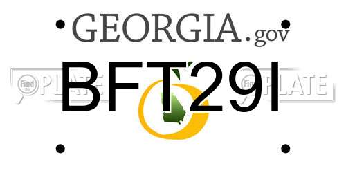 BFT29I Georgia License Plate