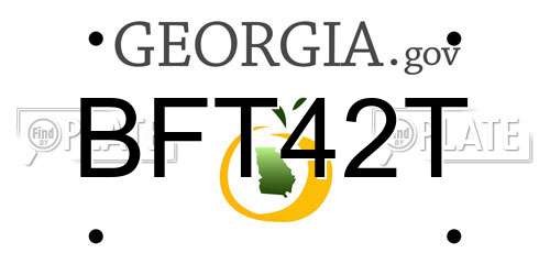 BFT42T Georgia License Plate