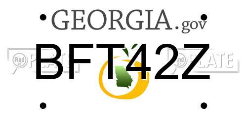 BFT42Z Georgia License Plate
