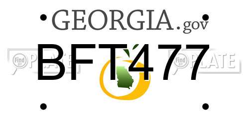 BFT477 Georgia License Plate
