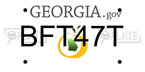 BFT47T Georgia License Plate