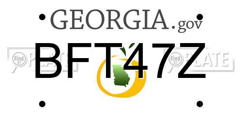 BFT47Z Georgia License Plate