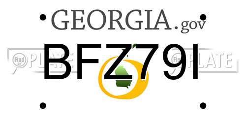 BFZ79I Georgia License Plate
