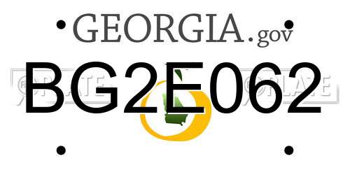 BG2E062 Georgia License Plate