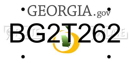 BG2T262 Georgia License Plate