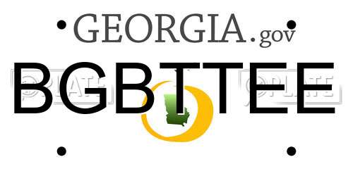 BGBTTEE Georgia License Plate