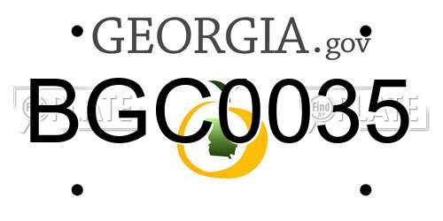 BGC0035 Georgia License Plate