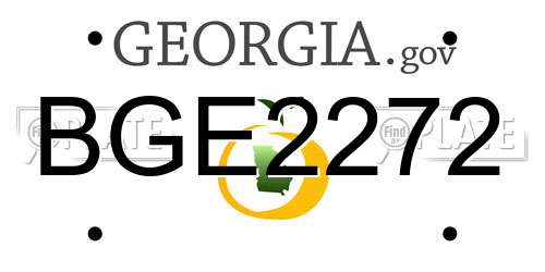 BGE2272 Georgia License Plate