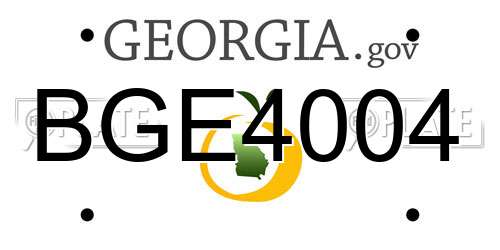 BGE4004 Georgia License Plate