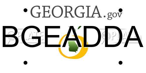 BGEADDA Georgia License Plate