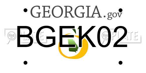 BGEK02 Georgia License Plate