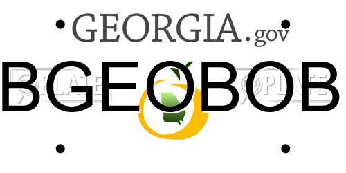 BGEOBOB Georgia License Plate