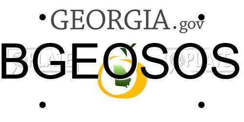 BGEOSOS Georgia License Plate