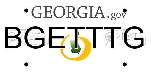 BGETTTG Georgia License Plate